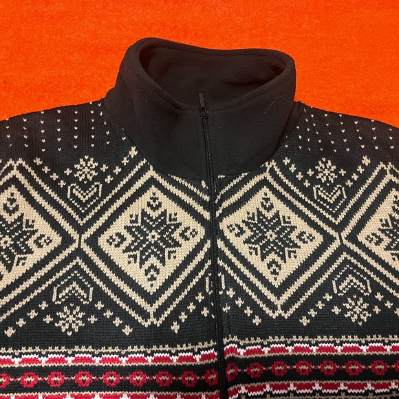 Vintage Giani Feroti half-zip Fair Isle fleece sweater NWOT - Picture 3 of 8